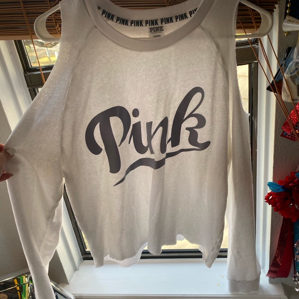 PINK off the shoulder sweater